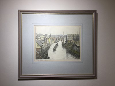 Lot 52 - Donald Maxwell Carriage Print after the original Southern Railway series, first issued in 1936 'Maidstone Modern', mounted in glazed frame, image 26 x 20cm