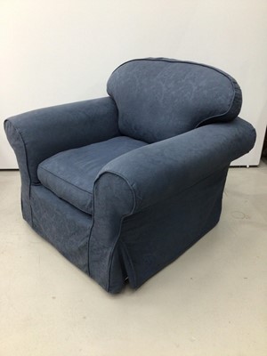 Lot 183 - Modern armchair with loose blue cover