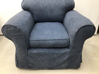 Lot 183 - Modern armchair with loose blue cover