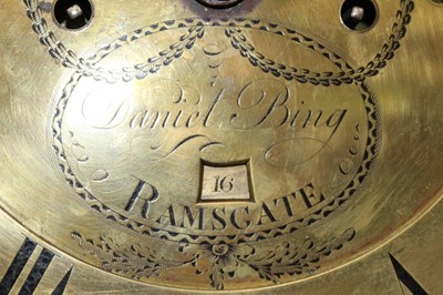 Lot 616 - Handsome 18th century eight day longcase clock by Daniel Bing, Ramsgate