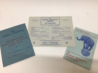 Lot 877 - One box of Circus programmes including Sir Robert Fossetts, DVDs, Flyers and other items.