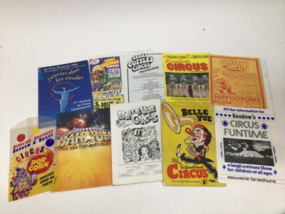 Lot 877 - One box of Circus programmes including Sir Robert Fossetts, DVDs, Flyers and other items.