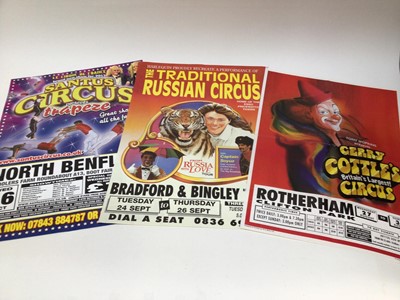 Lot 876 - Circus Posters (x75) including Circus Vegas, Russian Circus, Santus Circus and others.