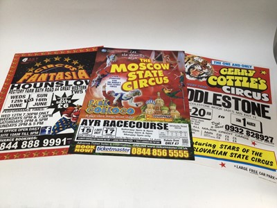 Lot 876 - Circus Posters (x75) including Circus Vegas, Russian Circus, Santus Circus and others.