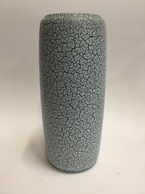 Lot 122 - Stylish West German pottery vase with crackle glaze, stamped to underside