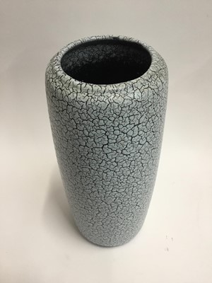 Lot 122 - Stylish West German pottery vase with crackle glaze, stamped to underside