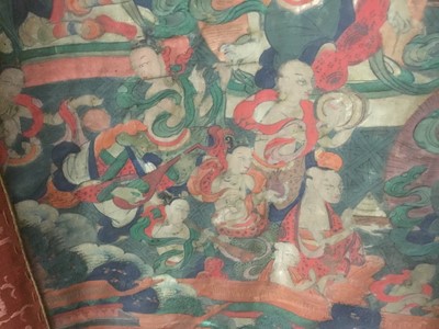 Lot 864 - Early Tibetan thangka together with a related framed letter