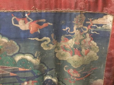 Lot 864 - Early Tibetan thangka together with a related framed letter
