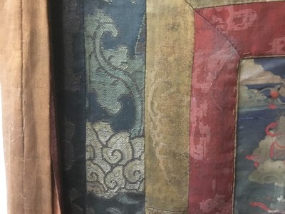 Lot 864 - Early Tibetan thangka together with a related framed letter