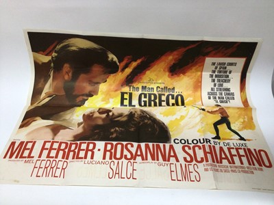 Lot 815 - Film Posters Original British Quad size, The Man Called EL Greco, printed by Lonsdale & Bartholomew and double bill Tell Them Willie Boy is Here plus The Love God printed by Berry