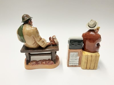 Lot 159 - Two Royal Doulton figures - Stop Press HN2683 and Lunchtime HN2485