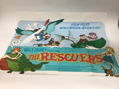 Lot 819 - Film Posters Original British Quad size, The Rescuers printed by Lonsdale & Bartholomew and Treasure of Matecumbe printed by Berry