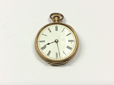 Lot 587 - 18ct gold cased fob watch
