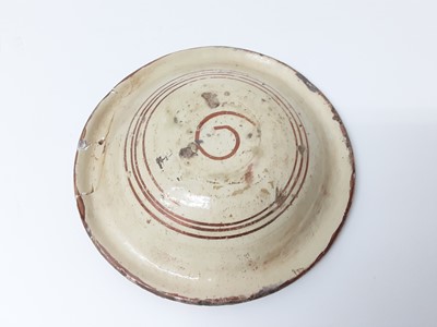 Lot 85 - Early Hispano-Moresque dish, possibly 17th century, decorated in copper lustre, 19cm diameter