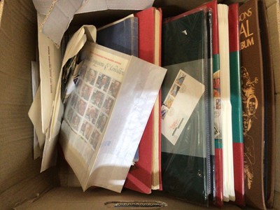 Lot 896 - Stamp collection GB and World accumulation in three boxes including albums, stockbooks, FDCs etc