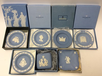 Lot 222 - Large selection of Wedgwood Jasperware, mainly plates and dishes