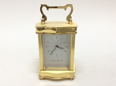 Lot 134 - Good Quality Contemporary brass carriage clock by London Clock Co