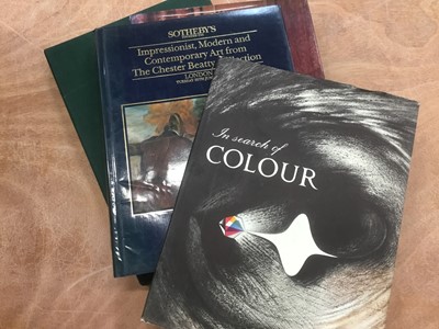 Lot 847 - Box of books, auction catalogues etc, including Christie's work of art from the Bute Collection, also Christie's Codex Leicesger, Sotherby's Arts from the Beatty Collection, fine copy of Sotherby's...
