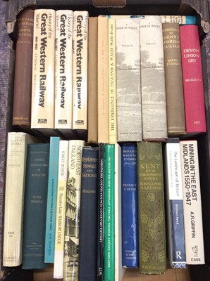 Lot 853 - Books, three boxes relating to topography and railway including Pennants Tour of Wales, two vols, 1991 limited edition reprint of the 1784