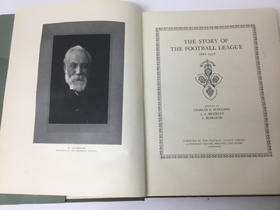 Lot 868 - The story of the Football League (1888-1938), 1938 first edition, together with List of Internationals Players 1872-1932. (2)