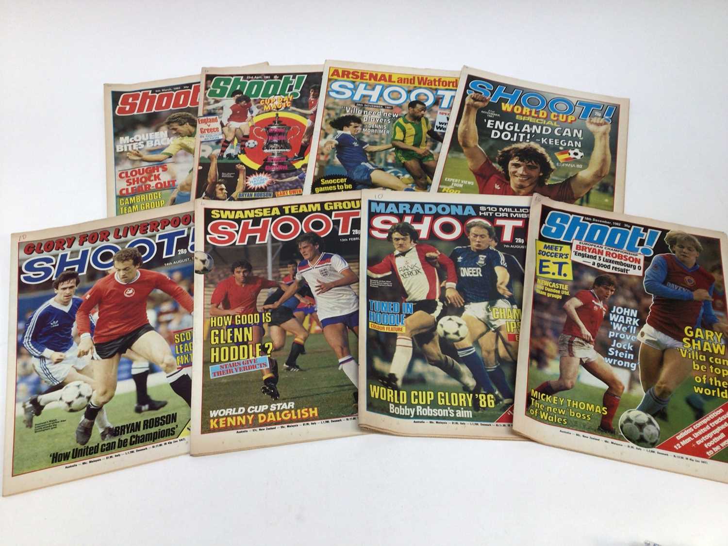 Lot 879 - Selection of Football magazines and annuals, mostly 1970's and 1980's period, including Roy of the Rovers, Shoot! and others (qty)