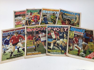 Lot 879 - Selection of Football magazines and annuals, mostly 1970's and 1980's period, including Roy of the Rovers, Shoot! and others (qty)