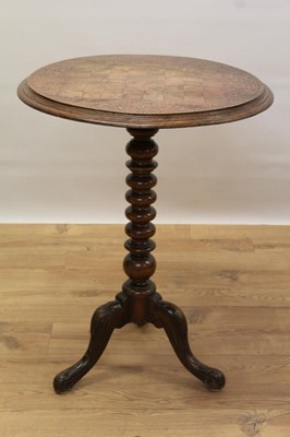 Lot 1400 - 19th century beech chess top table