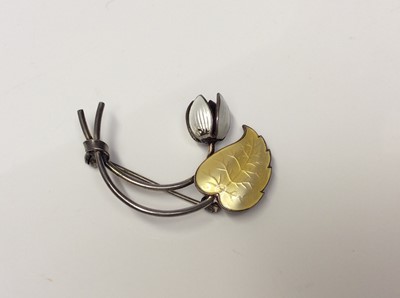 Lot 138 - Norwegian silver enamelled brooch and Danish silver brooch