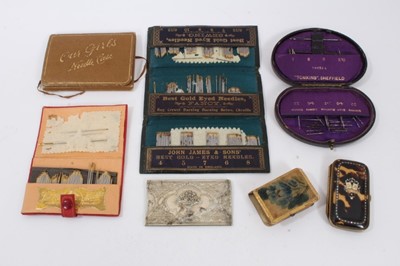 Lot 706 - Collection of antique needle cases