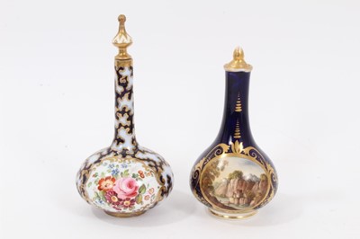 Lot 711 - Early 19th century Derby porcelain scent bottle and a similar scent bottle