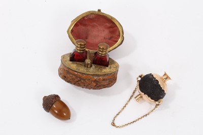 Lot 727 - 19th century novelty scent bottle and two others