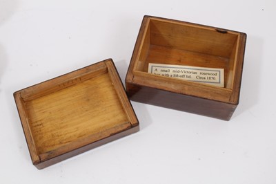 Lot 730 - Black Forest style carved inkstand together with two snuff boxes, another box and small collection of gaming counters.