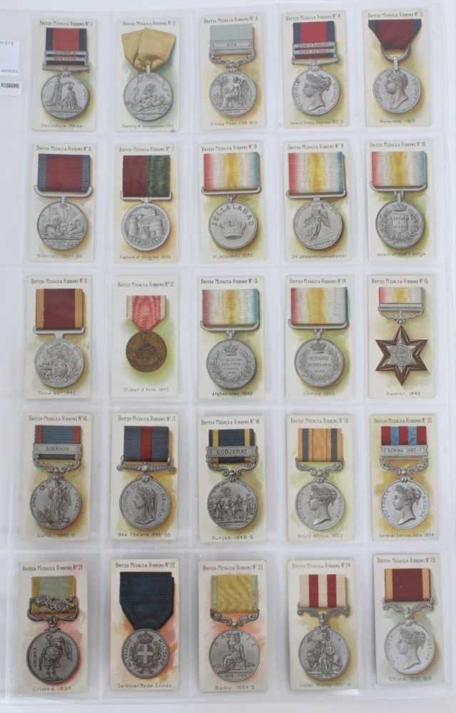 Lot 4 - Cigarette cards - Taddy 1912 British Medals & Ribbons. Complete set of 50.