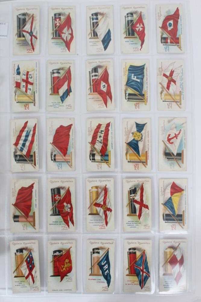 Lot 14 - Cigarette cards - Ogdens 1906. Flags & Funnels of Leading Steamship Lines. Complete set of 50.