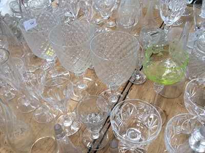 Lot 70 - Large collection of assorted cut glassware to include wine glasses and other items (qty)