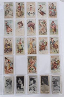 Lot 22 - Cigarette cards - A Baker & Co Ltd 1898/99. 16/25 Beauties of all Nations (A Baker). 1/25 Beauties of all Nations (Albert Baker) - Russian and A Baker 1901, 5/25 Actresses, 3 Sizes - Dorothy Baird,...