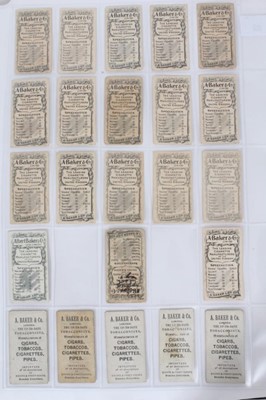 Lot 22 - Cigarette cards - A Baker & Co Ltd 1898/99. 16/25 Beauties of all Nations (A Baker). 1/25 Beauties of all Nations (Albert Baker) - Russian and A Baker 1901, 5/25 Actresses, 3 Sizes - Dorothy Baird,...