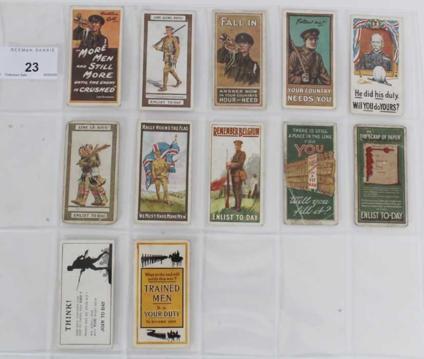 Lot 23 - Cigarette cards -  W D & H O Wills Ltd 1915. Recruiting Posters. Complete set of 12.