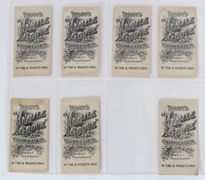 Lot 30 - Cigarette cards - Taddy (Myrtle Grove back) 1906. 7 Footballers New Zealand/United Kingdom.