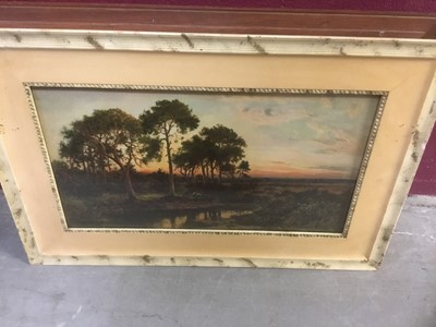 Lot 238 - H Sinclair Jackson, watercolour landscape oval, and collection of decorative pictures and prints