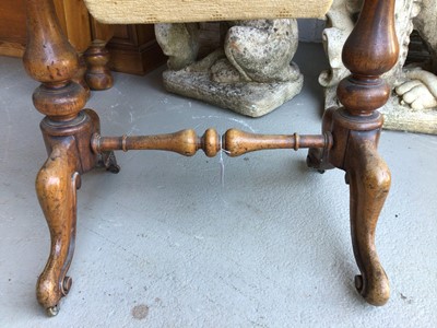Lot 13 - Victorian walnut sewing table
