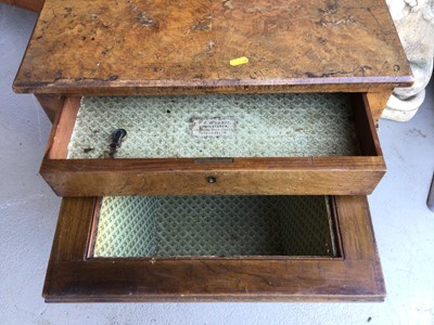 Lot 13 - Victorian walnut sewing table
