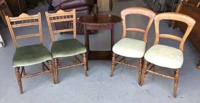 Lot 6 - 19th century hall chair, together with various other chairs, piano stool