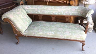 Lot 16 - Edwardian mahogany chaise