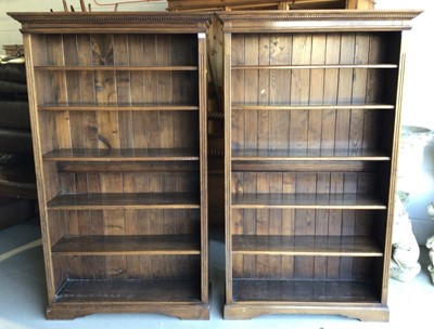 Lot 9 - Pair of open bookcases