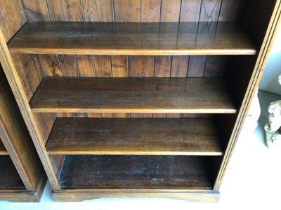 Lot 9 - Pair of open bookcases