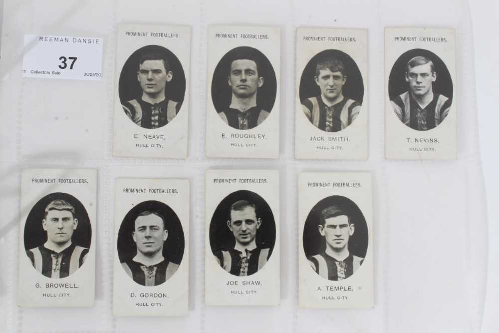 Lot 37 - Cigarette cards - Taddy 1907/8. Prominent Footballers - Hull City, 8 different players.