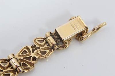 Lot 474 - 1960s gold bracelet, in a Victorian leather case