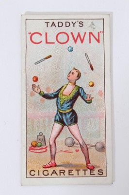 Lot 44 - Cigarette cards - Taddy (Unissued) Clowns & Circus Artists. Complete set of 20 cards , together with a letter of authentication dated 19 August 2011, signed by Mr M A  Murray of Murray Cards (Inter...
