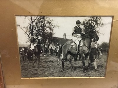 Lot 141 - A photograph of King Edward VII as Prince of Wales, a leather collar box, a ballot box, a table gong and other items